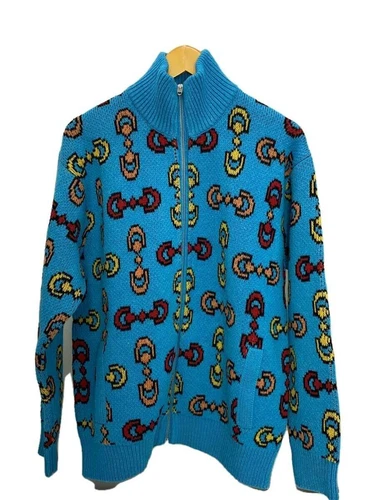 GUCCI altra giacca S lana blu modello totale 716370 usata