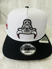 New Era Chicago Bulls Jordan Upside Down CMT 4 9Fifty 950 White Cement Hat Cap