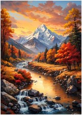 Diamond Painting Kits for Adults, Forest Landscape 5D DIY Diamond Art Kits F