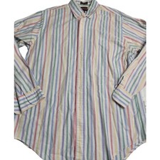 Vintage Chaps Ralph Lauren Colorful Striped LS Button Down Men's Large