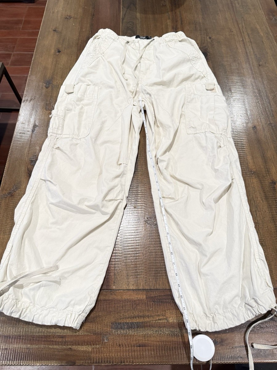 【JADED LONDON】 白フレアパンツ W32　希少 Jaded London Pants Ecru Parachute Cargo Pants Y2K XS | eBay