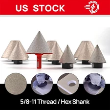 Diamond Bevelling Chamfer Bits 1-3/8" 2" 3-1/4" Tile Hole Saw Cone Milling Bit