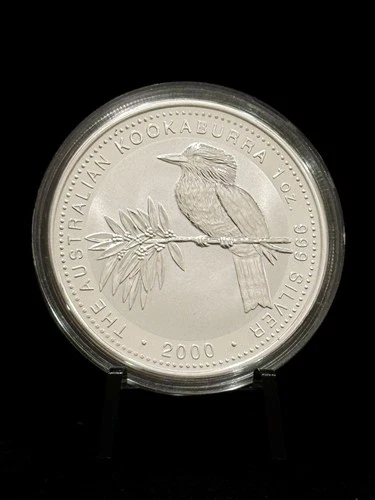 2000 Australian Silver Kookaburra – 1 oz .999 Silver – BU – In Protective Case