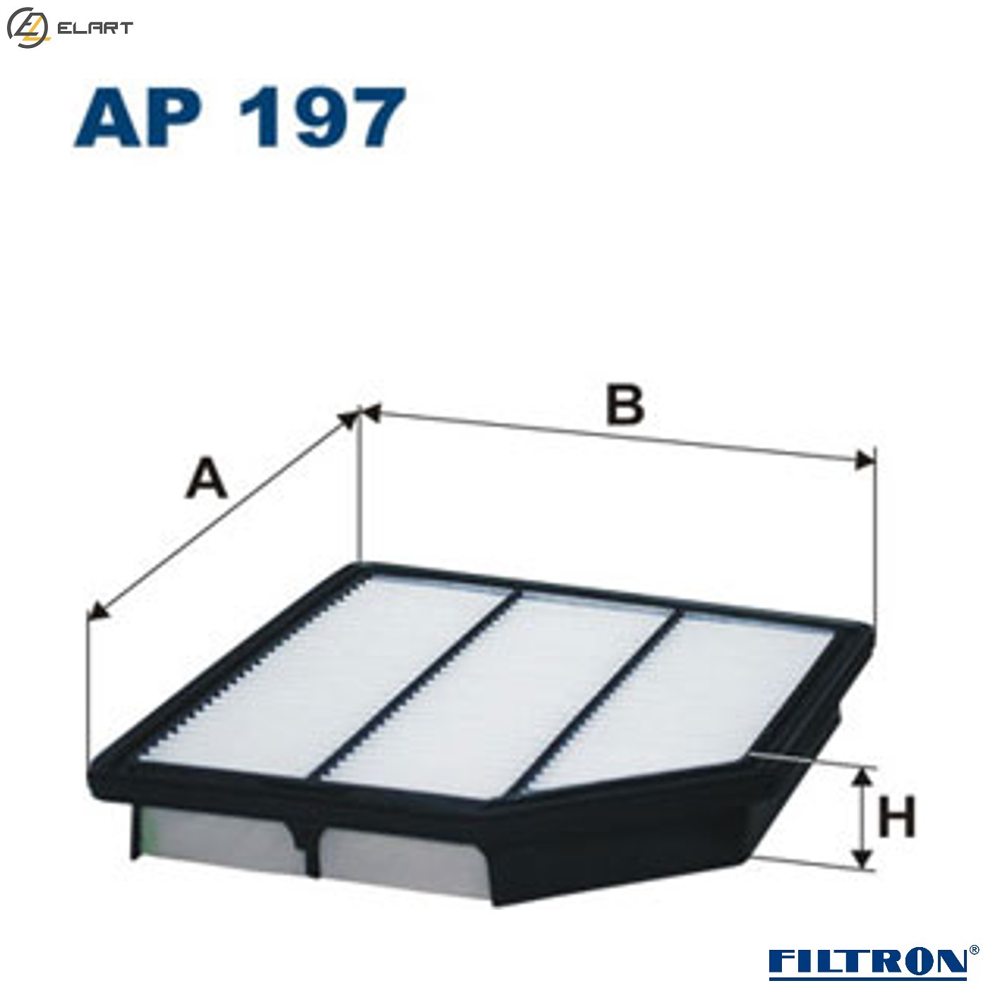 AIR FILTER AP 197 FOR HYUNDAI D6EA 3.0L 6cyl VERACRUZ