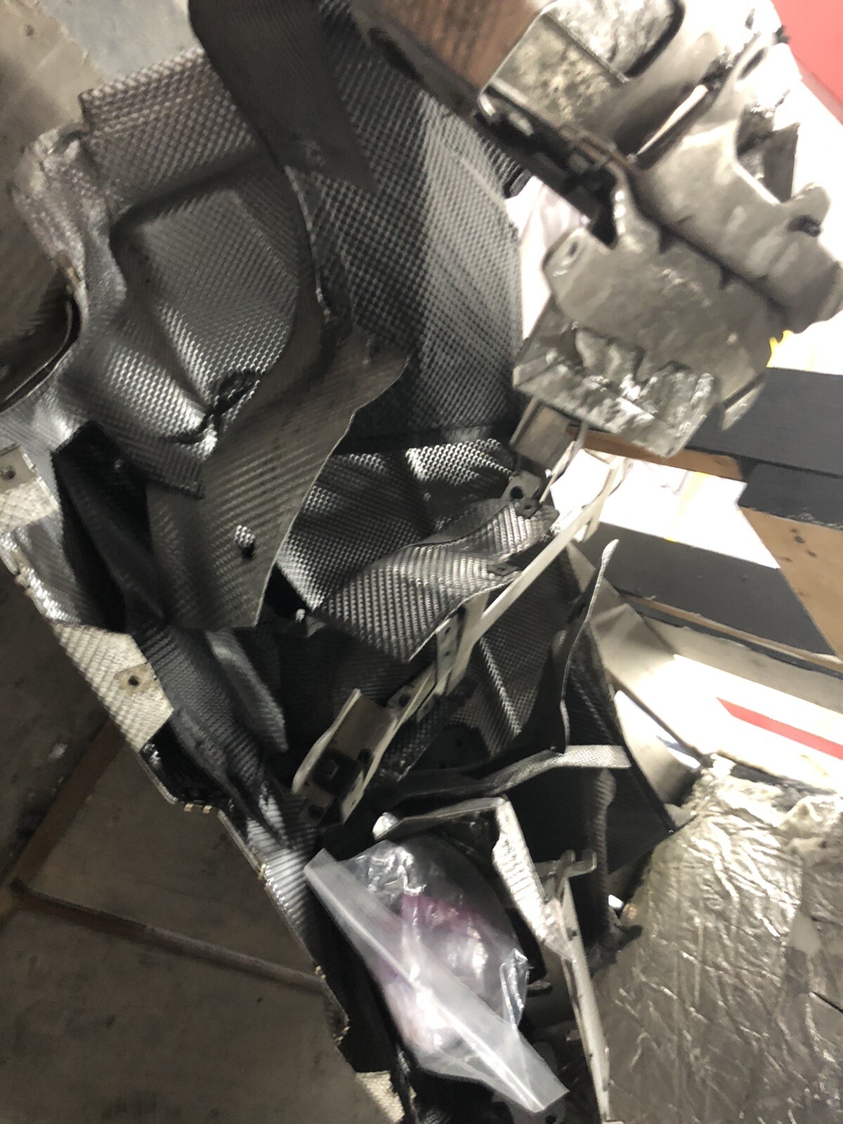 Lamborghini Gallardo LP 560 Rear Muffler Heat Shields & Brackets Complete. OEM