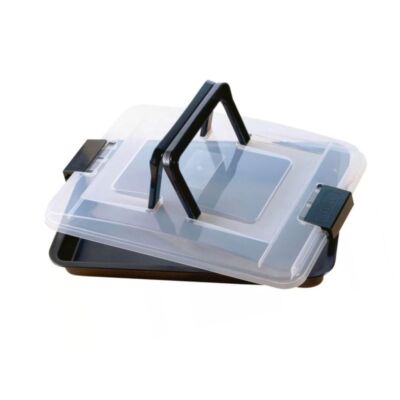 Kaiser Brat- und Backform mit Transporthaube Bake&Take 42x29cm Auflaufform