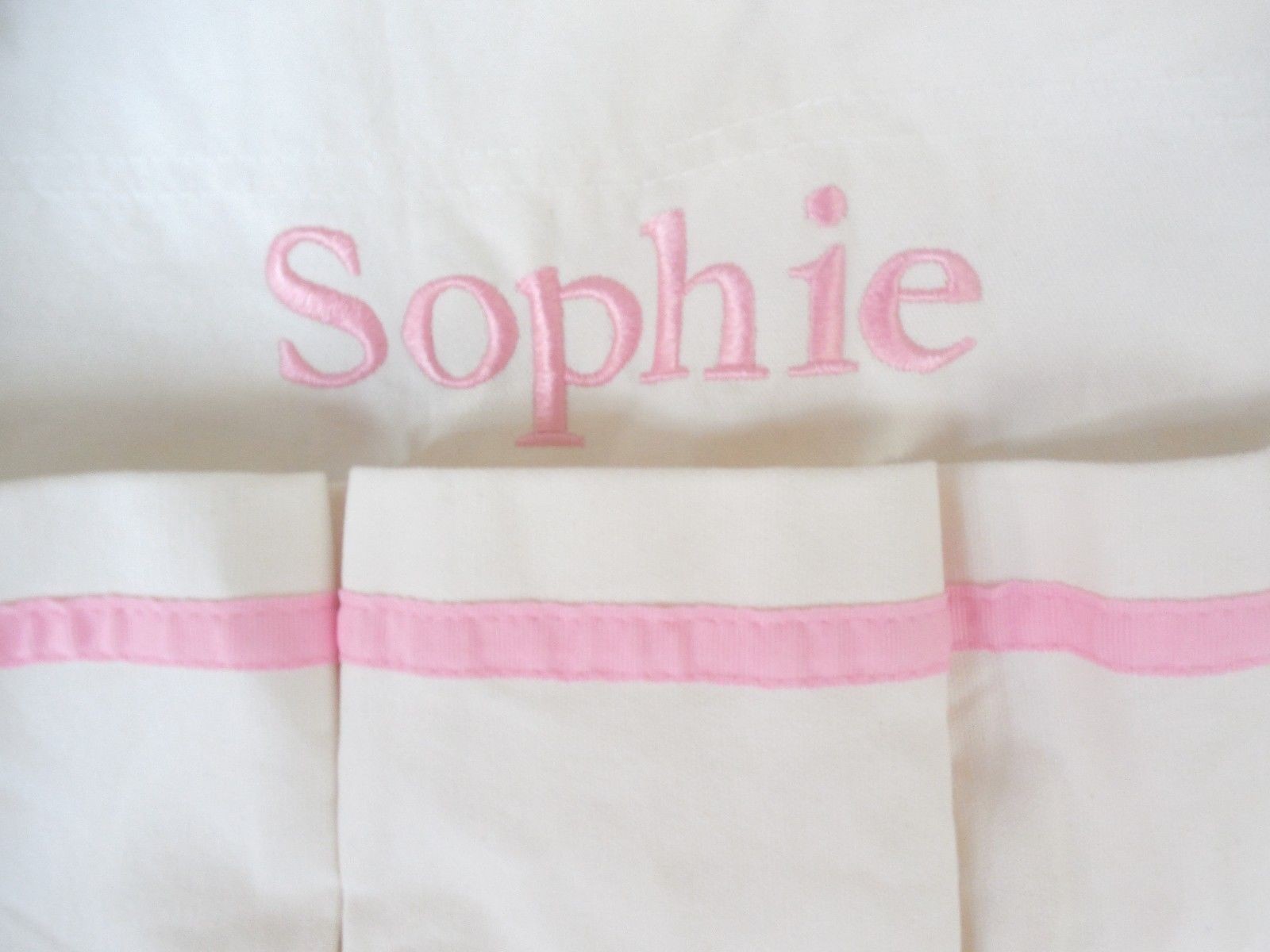 Pottery Barn Changing Table Runner Pink "Sophie" NWOT eBay