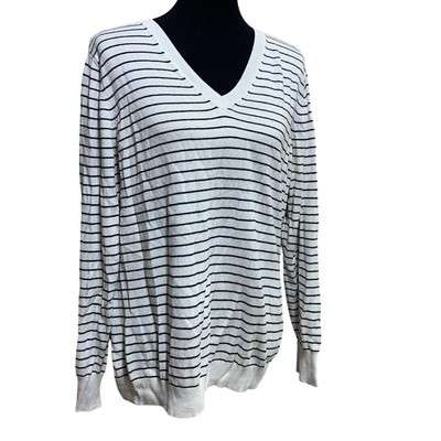 Pull Worthington à Rayures Taille PM Petite Femme - Manches Longues - Neuf Avec Étiquettes