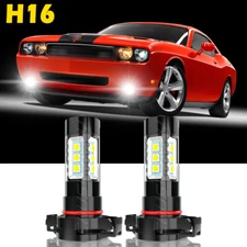 For Dodge Challenger 2011-2014 6000K White LED Lights Fog Light Bulbs 5202 2504
