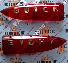 New 1942-1948 Buick Eight Trunk Plastic Lens With Chrome Letters