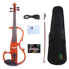 Yinfente 4/4 Electric Violin Wooden Body Nice Sound For Beginner,Kids,Silent