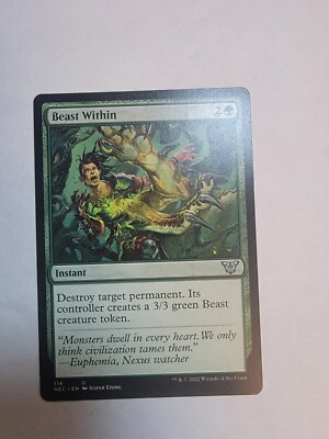 Beast Within Kamigawa: Neon Dynasty Commander MINT Green Uncommon