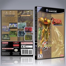 GameCube Replacement Case - NO GAME - 2 in 1 - Legend of Zelda Metroid Prime