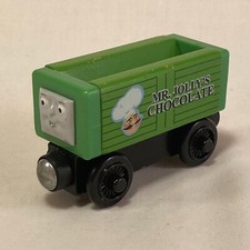 Thomas and Friends Wooden Train Mr Jolly  s Chocolate Car Authentic 2012 Mattel