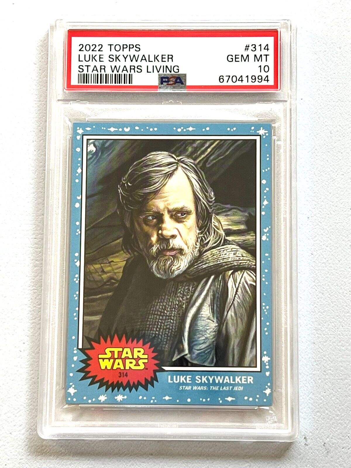 2022 Topps Star Wars Living Set Luke Skywalker #314 PSA 10 Gem Mint Last Jedi