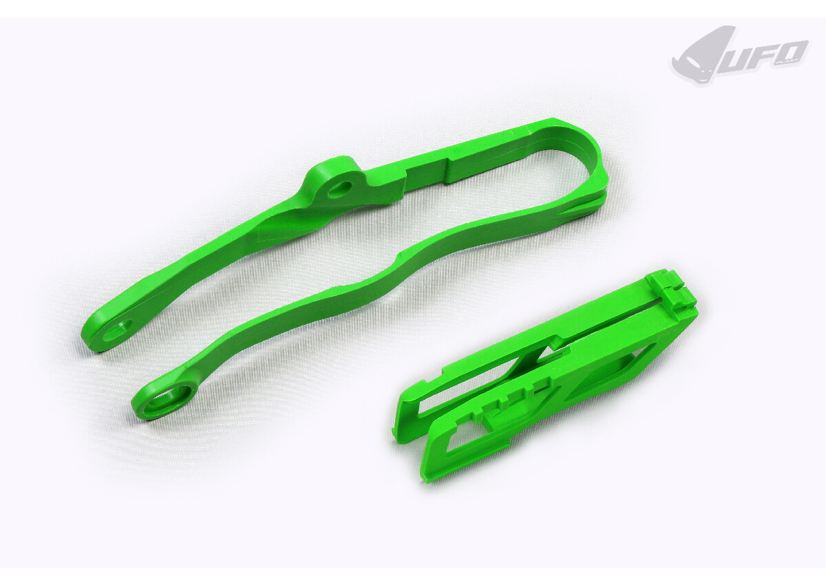 Chain Guide + Swingarm Chai Slider Kit Ufo Plast For Kawasaki Kxf