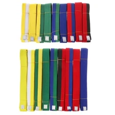 Taekwondo Waist Belt Double Wrap Martial Arts Stripe Sports Protective Waistband