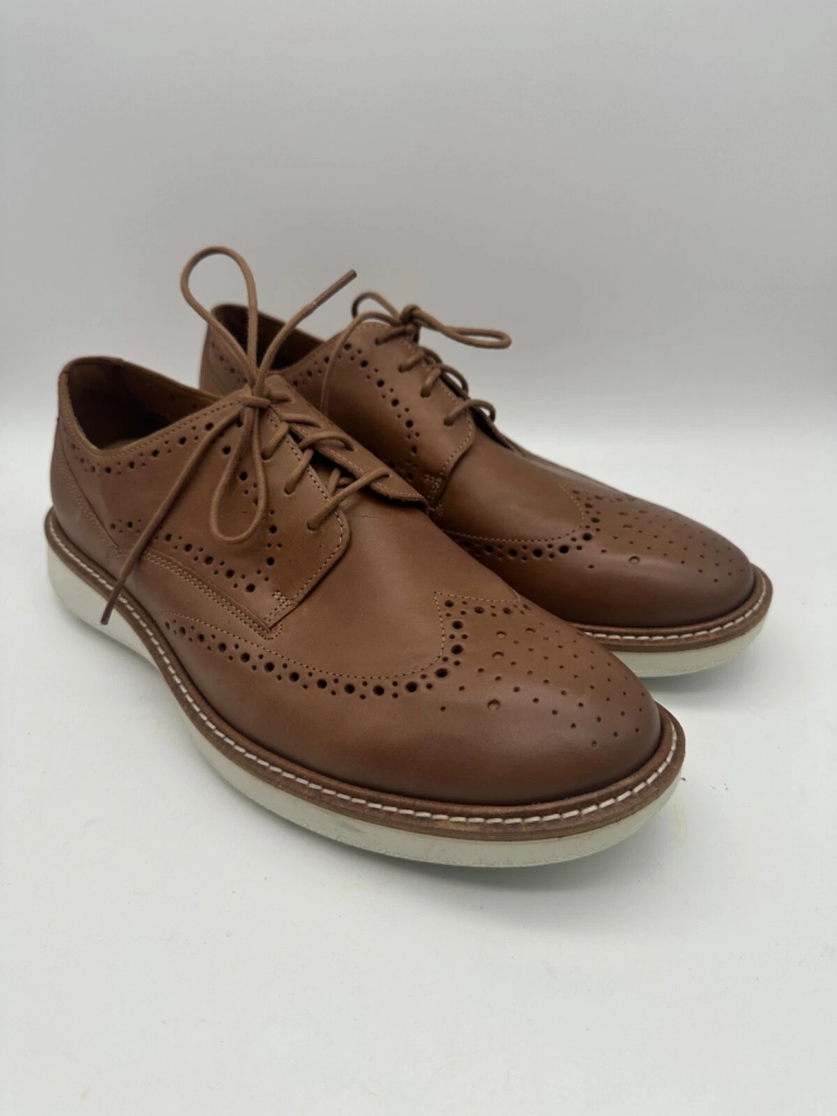 NUOVISSIMA ECCO da uomo Lhasa marrone punta ad ala brogue taglia 41 US 7 7 5 al dettaglio $200