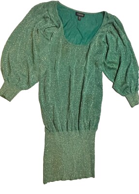 Women's Bebe Green & Gold Sparkle Mini Dress Sz Small Y2K | eBay
