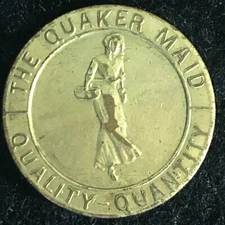 Quaker Maid Store (Poss. Louisville, KY) G/F One Half Cent Token 19mm c1920's