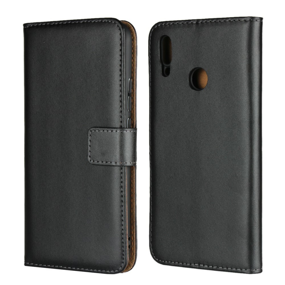 Funda billetera móvil cuero auténtico plegable libro estuche compartimento interior bolsa para Huawei P Smart+