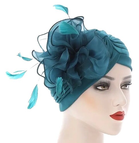 Vintage Patricia Underwood Purple Blue Wool Knit Turban Hat  display picture 2