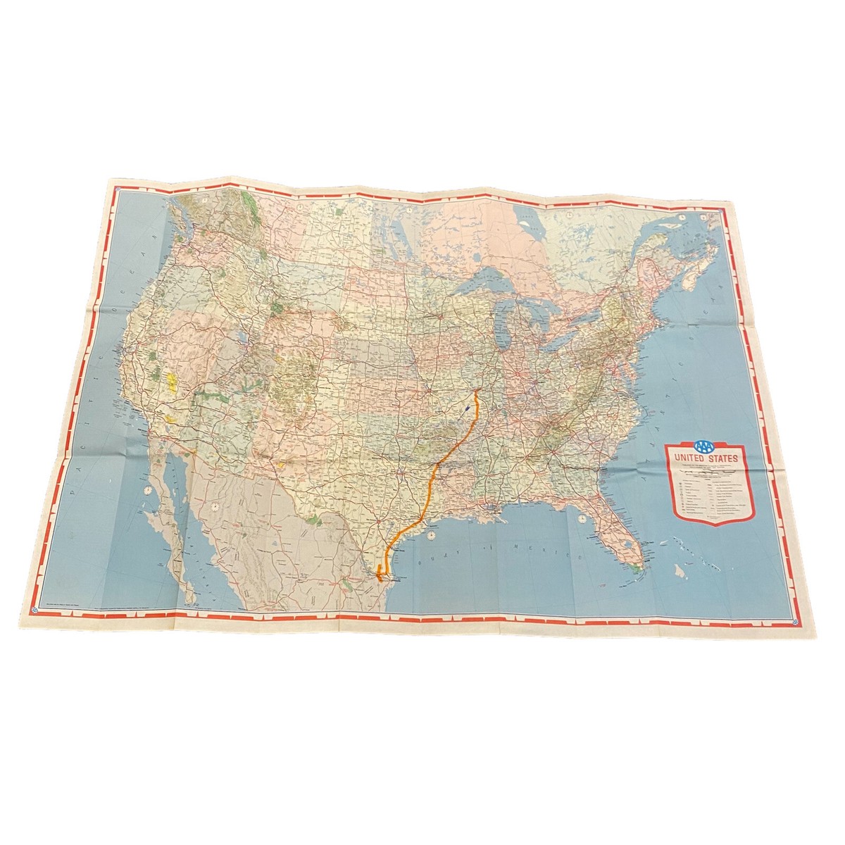 Vintage Road Map United States USA 1982 | eBay