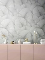 Vliestapete 3D-Effekt Blattmuster Struktur Floral Hellgrau 34509 (4,77€/1Qm)