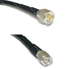 RFC195 Silver Mini UHF Male to RP-SMA MALE Coax RF Cable USA Lot
