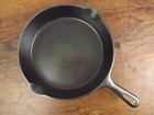 GRISWOLD ERIE PA. #8 SBL Cast Iron Skillet 704 E Late HANDLE Smooth & Clean