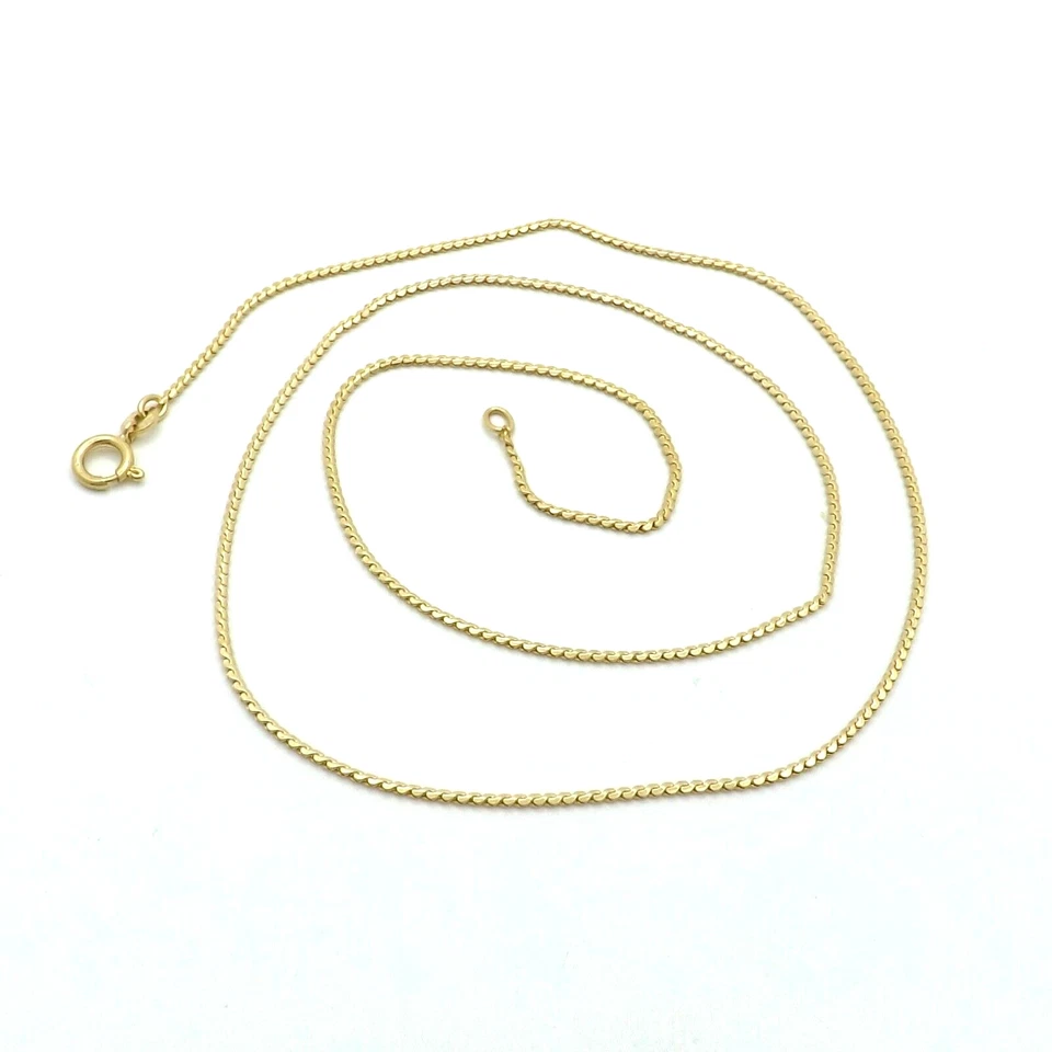 UnoAerre Oro 18k Serpentina S Eslabón Colgante Cadena Collar 20 pulgadas Italia 5gr Nuevo Foto 2 de 4