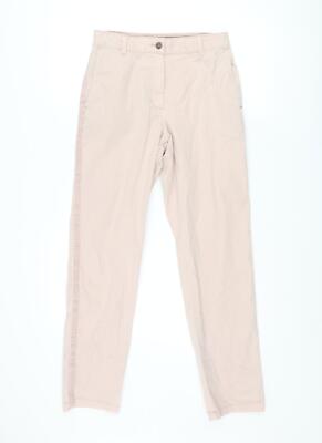 Marks & Spencer Damen Rosa Baumwollmischung Chino Hose Größe 8 L29 in