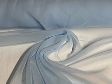 Plain Poly Moss Crepe Sheer Chiffon Fabric Dress Dupatta Deco Arch Material 44"