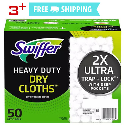 Swiffer Sweeper Heavy Duty Dry Floor Cleaner Cloths, Dust Dirt Pet Hair, 50 ct.