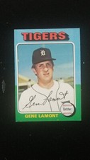 1975 Topps Baseball card # 593 Gene LaMont  ( G to VG)
