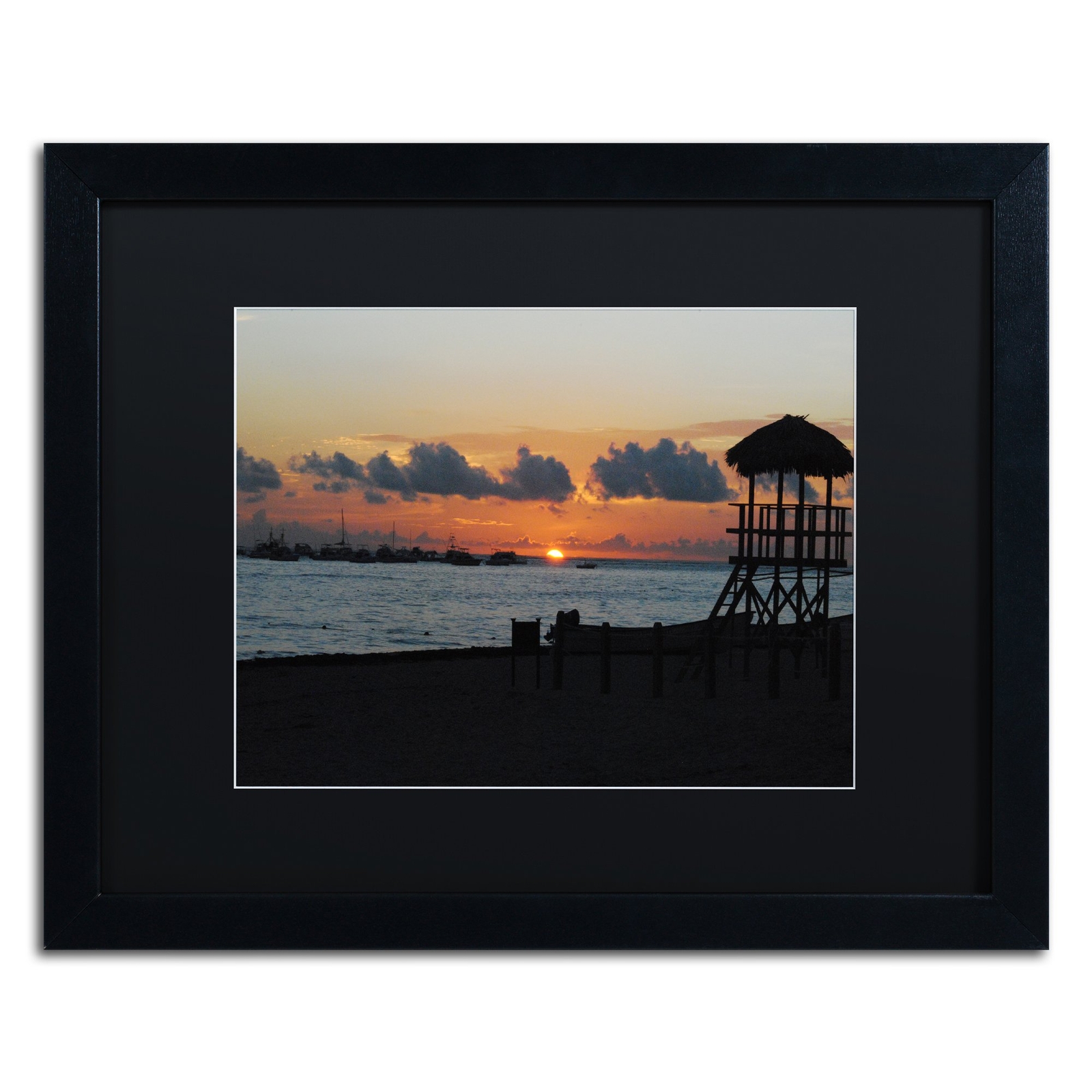 Hawaiian-inspired Me Ke Aloha Pumehana Art Print by Monica Mize Frame 16x20 Black Matte