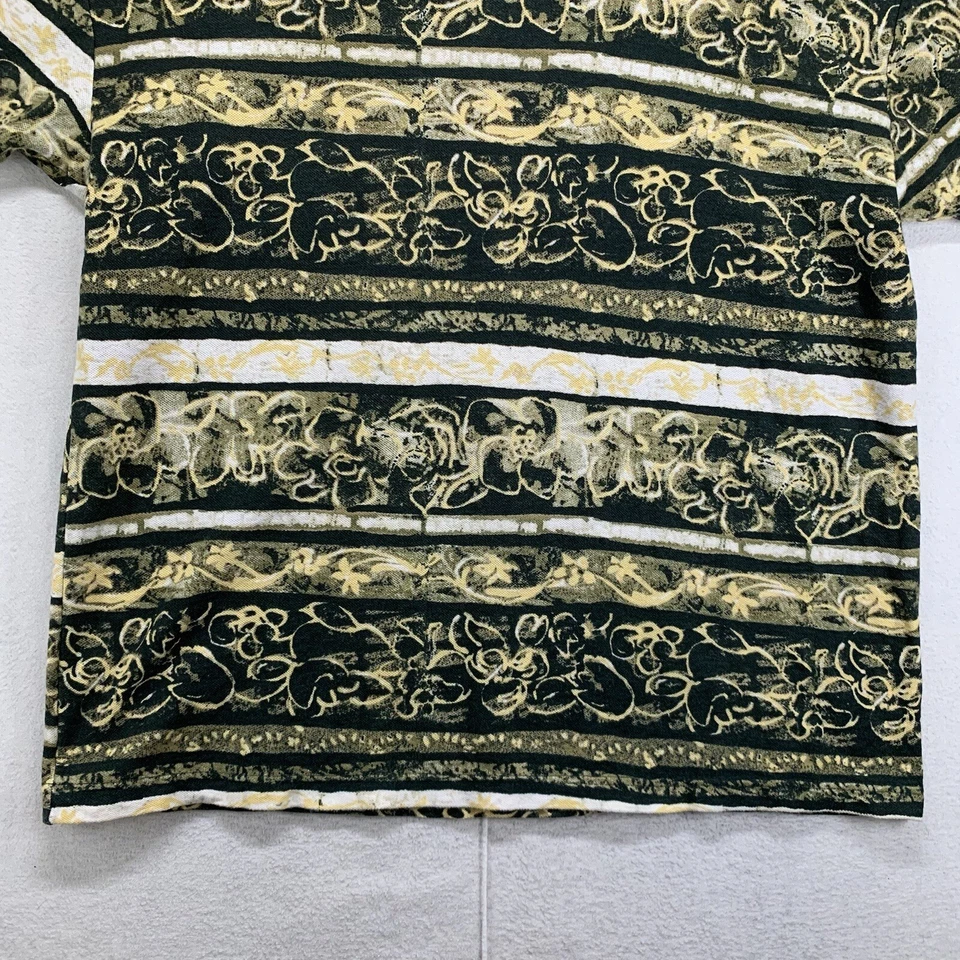 Camiseta vintage para mujer grande geométrica a rayas floral Fair Isle lona con encanto Foto 2 de 4