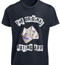 The Original Dating App T SHIRT Funny Paper Fortune Teller Origami Joke NEW TEE