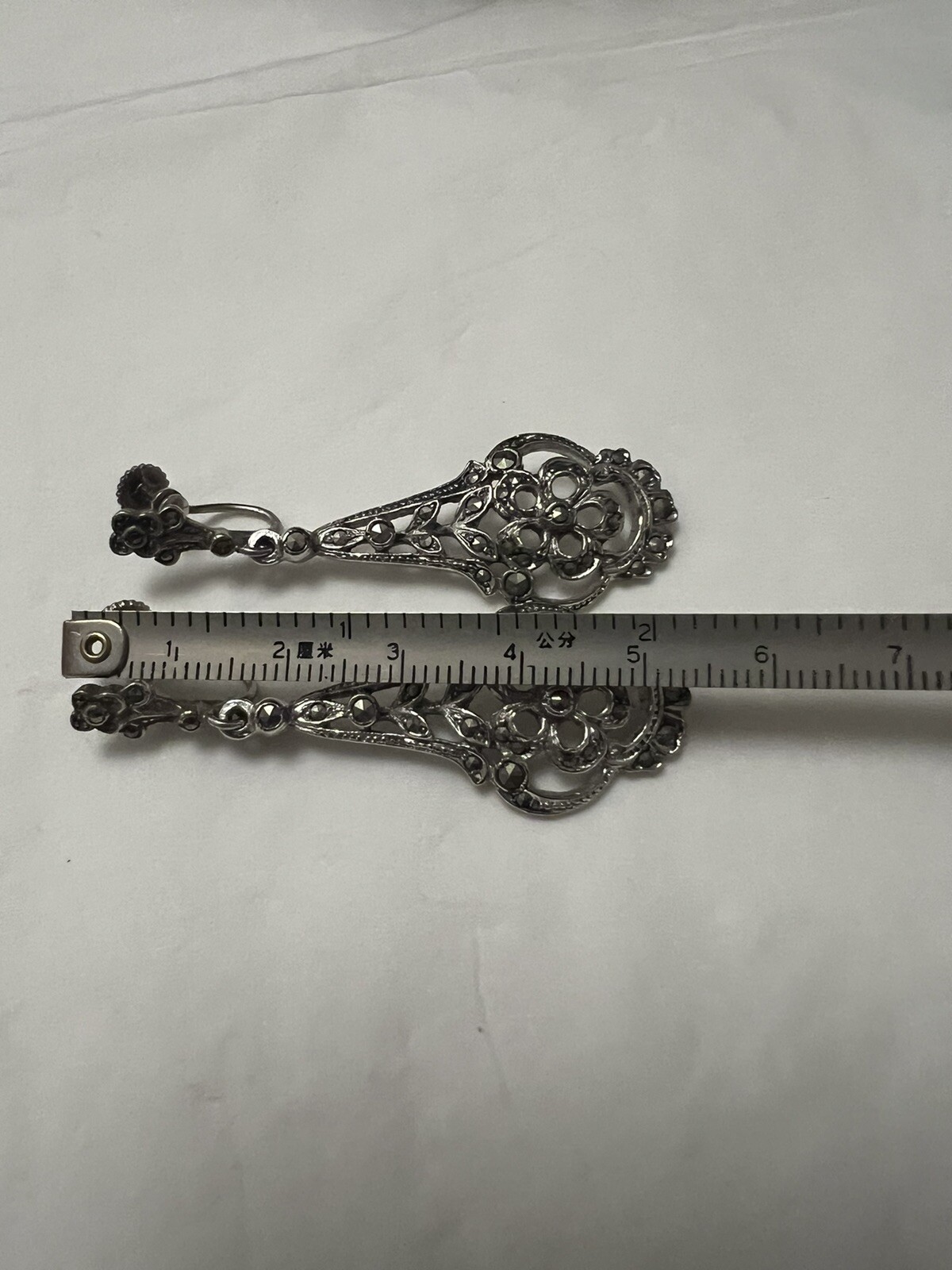 Stunning Antique/Vintage Solid Silver Marcasite L… - image 12