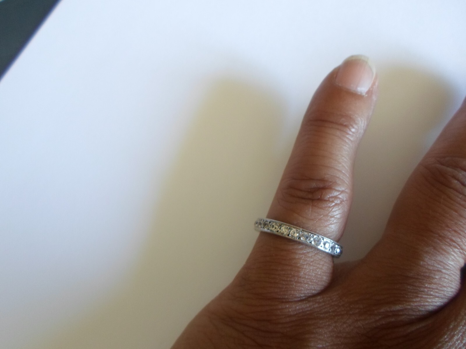 solid silver ring, full round zirconiums, size 52 - image 3