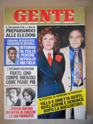 GENTE Nr.7 1972 Orietta Berti Claudio Villa Jos�� Germano Callas [G776]