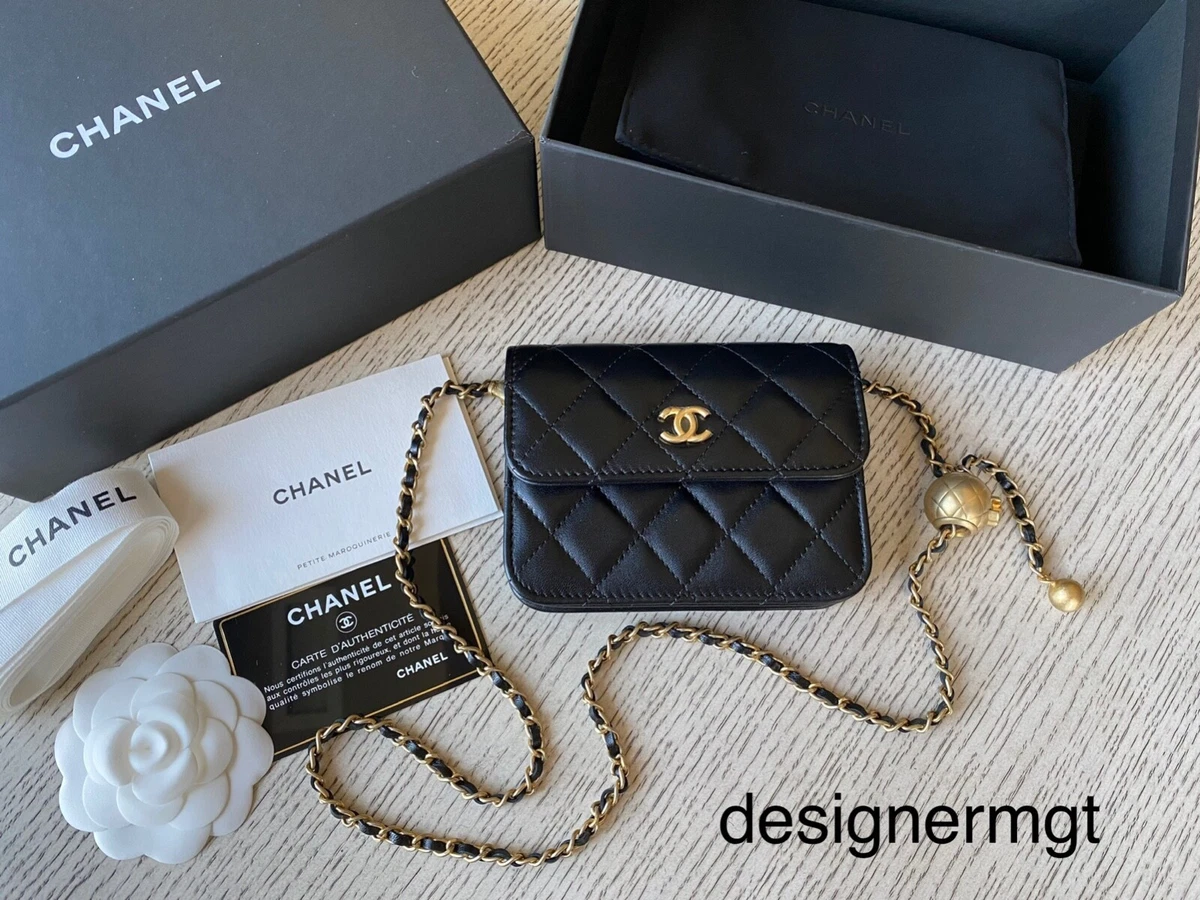 Chanel 23c White Lambskin Pearl Crush Mini Square Flap Bag | Dearluxe