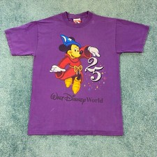 VINTAGE Walt Disney World 25th Anniversary 1996 Shirt Medium Mickey DISTRESSED