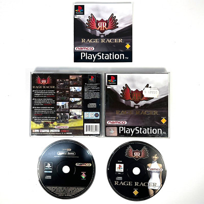 PS1 Rage Racer COMPLETE 2CD - Sony Playstation 1 - PSOne - PAL Namco Demo