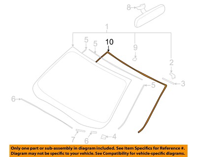 SUBARU OEM 19-23 Forester Windshield Reveal Moldings-Reveal Molding ...