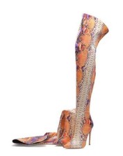 Scarpe stivali donna sexy a punta stiletto tacco alto cerniera sopra il ginocchio