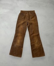 Vintage Big E Levi  s For Gals Brown Corduroy Pants 24x29 Scovill Zipper 60s 70s