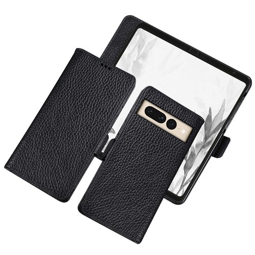 For Google Pixel Fold Genuine Leather Wallet Case Cover Crocodile Pattern - Picture 11 of 15