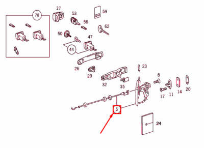 MERCEDES-BENZ ML W163 Front Right Door Lock RHD A1637203035 NEW  