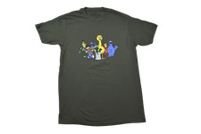 Sesame Street Mens Big Bird Cookie Monster Ernie Burt Elmo Green Shirt New M